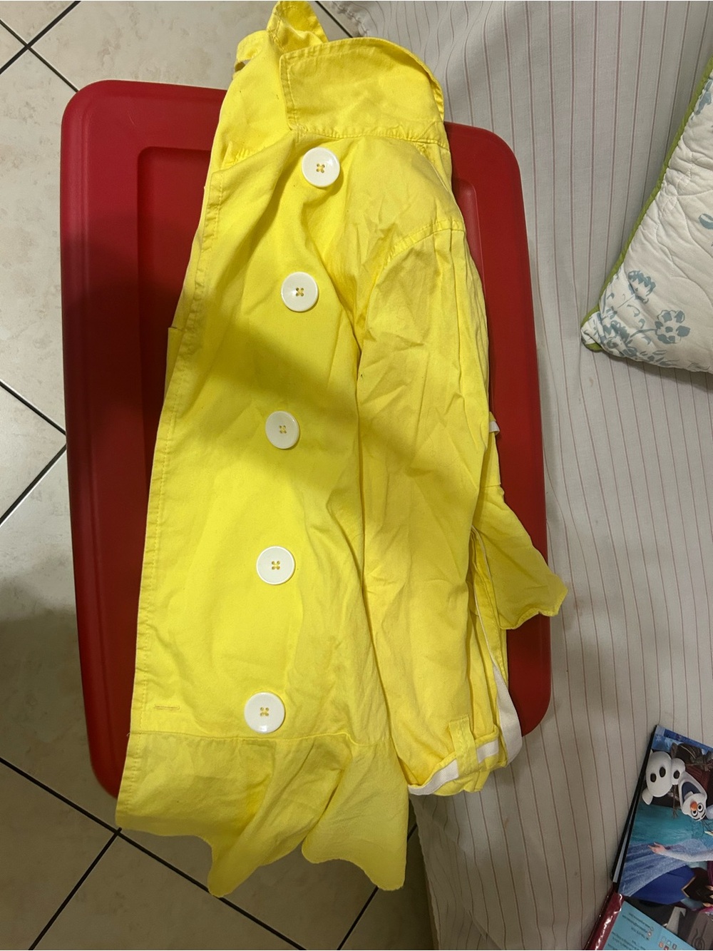 Parker Bright Yellow Satin-Look Top with White Label